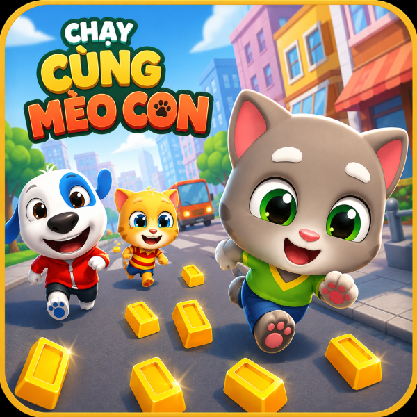 Chạy cùng mèo con